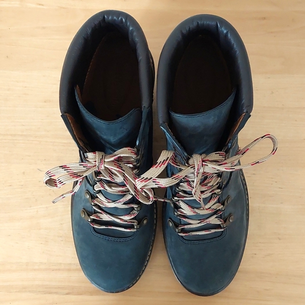 See By Chloe Blue Lace Up Boots with Wedge Heel and Soft Suede - Picture 6 of 16